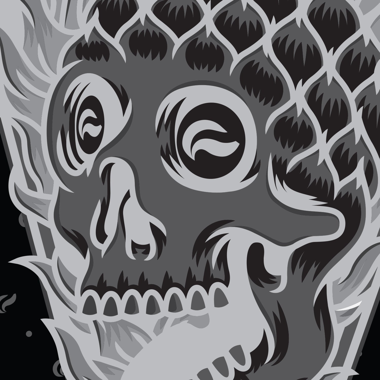 Pineapple Skull Black - Faceoff®