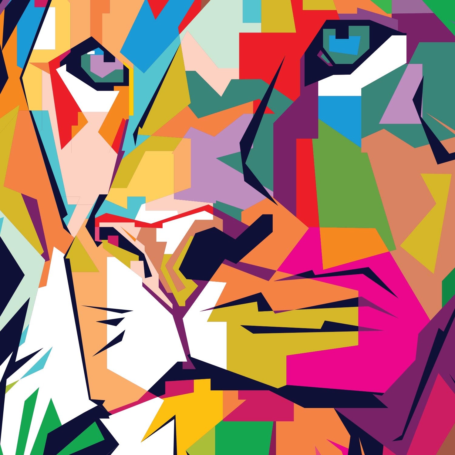 Lion Pop Art - Faceoff® Medium