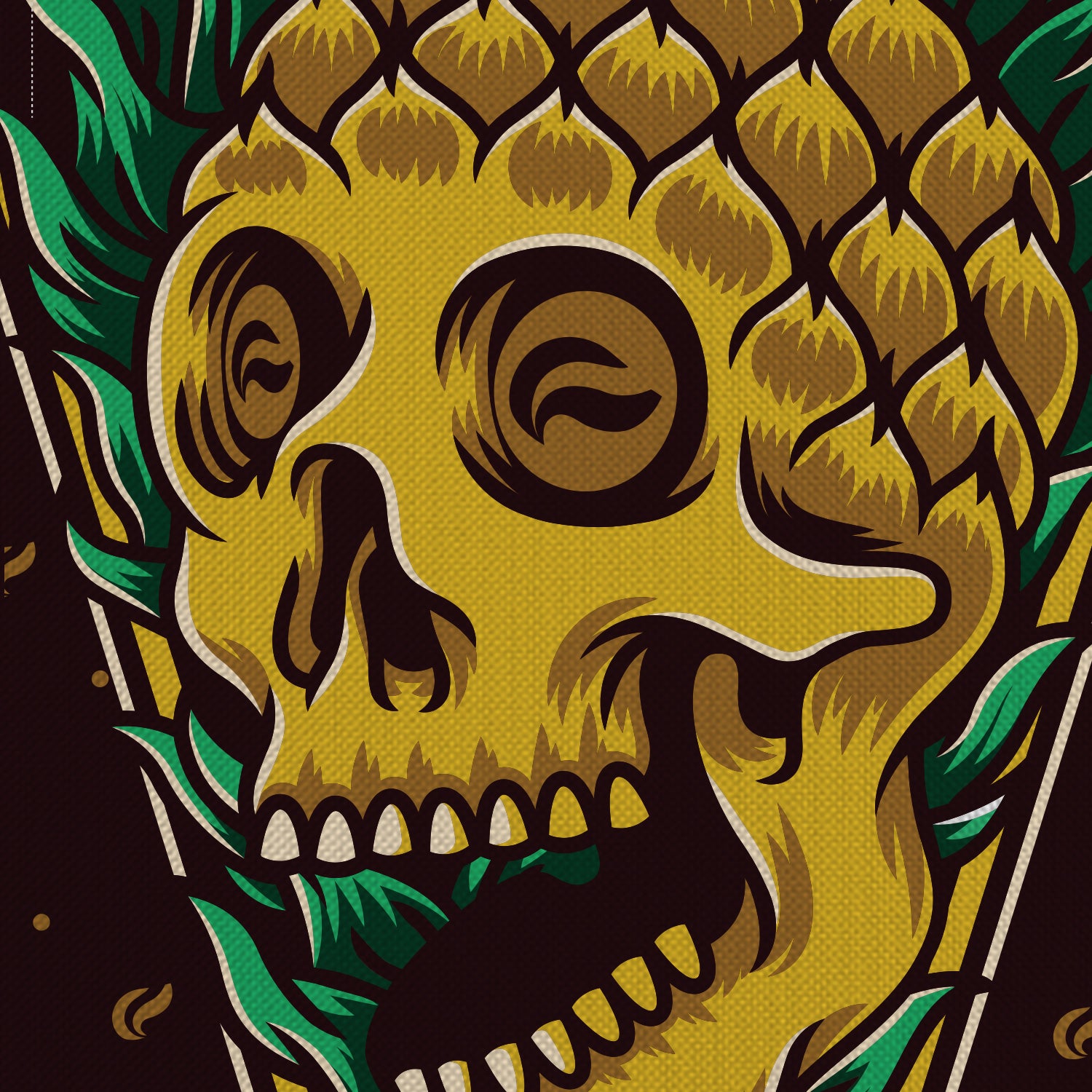 Pineapple Skull - Faceoff® Medium