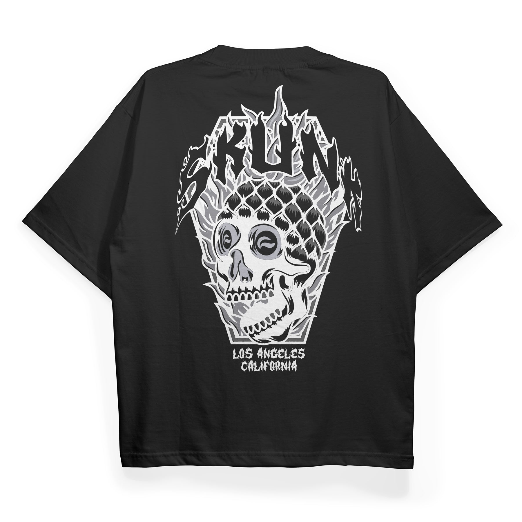 Pineapple Skull Black - Oversized Tee