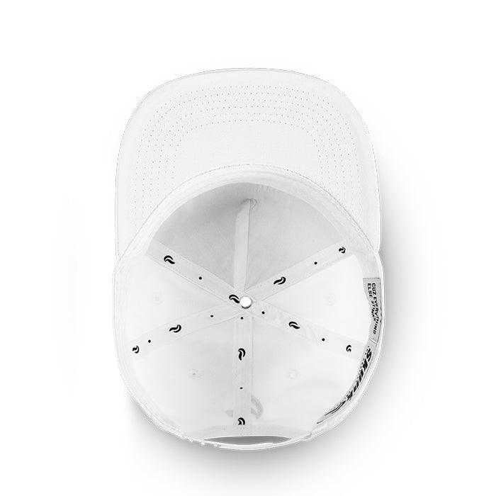 White W/ Black Tails Logo - Snap Back