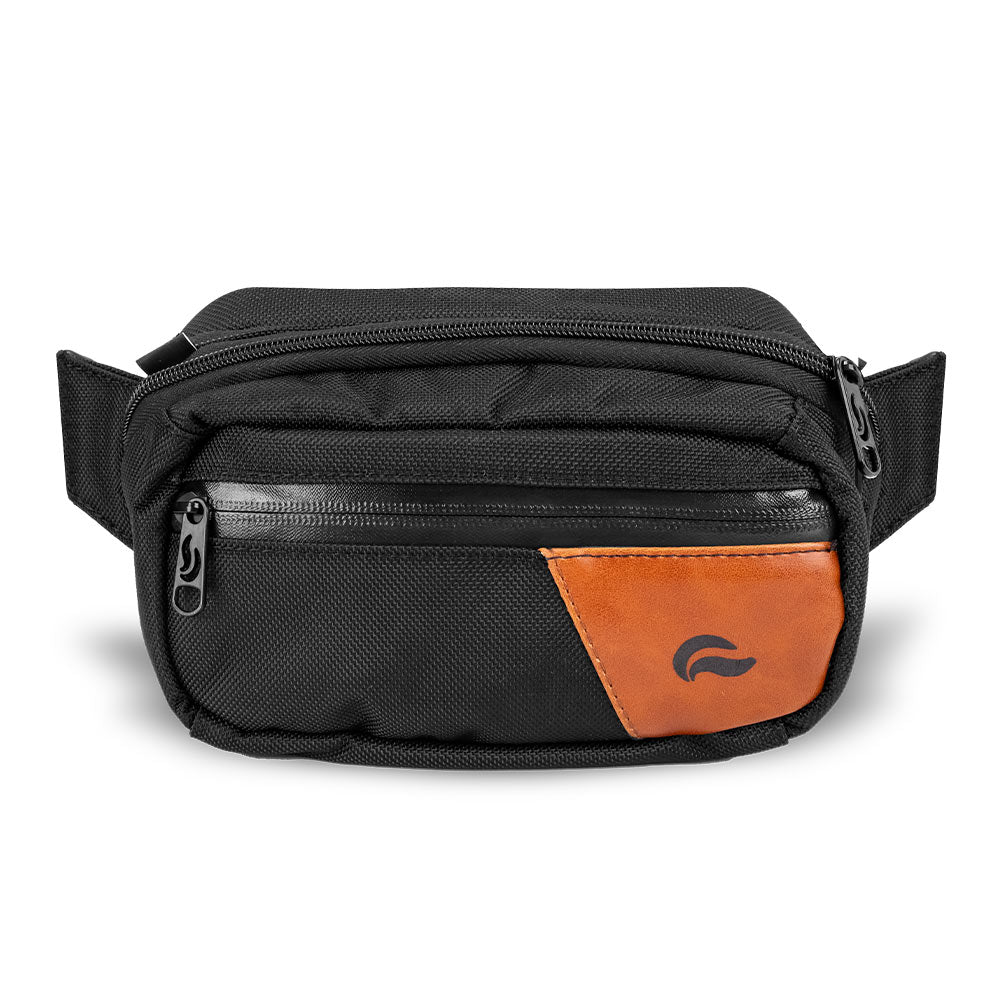 Hipster L - Black W/Brown Leather