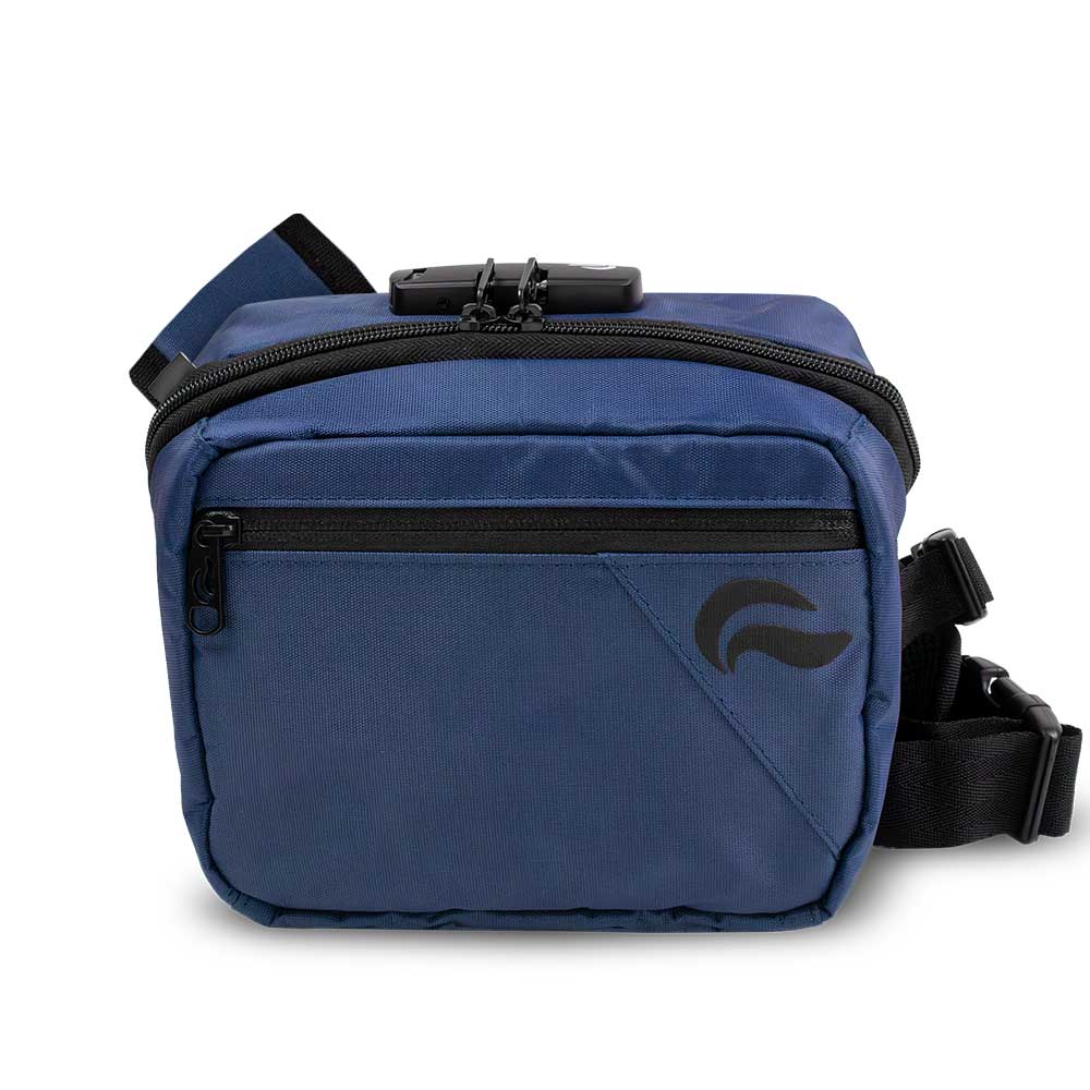 バッグ ILLBROSxNewJackBoogie Record bag BLUE Skunk Bags Kross Cross Body Bag | Smell-Proof Travel Bag