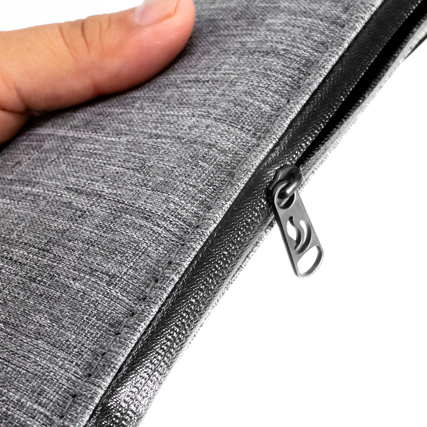 7" Zip Pouch - Gray Oxford