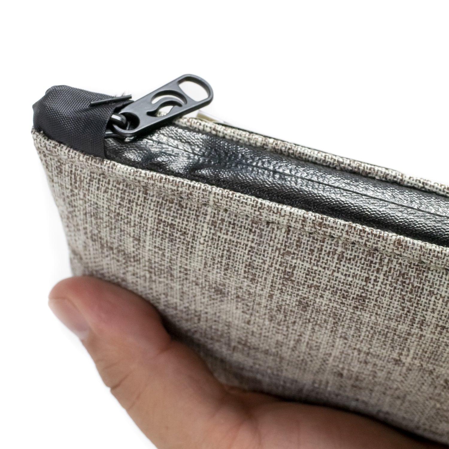 7" Zip Pouch - Khaki Oxford