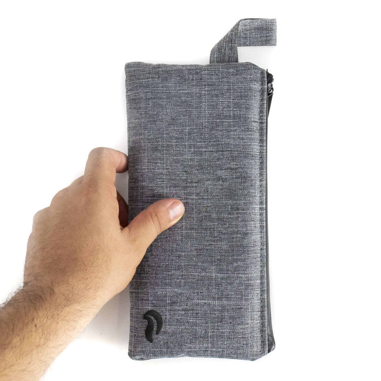 9" Zip Pouch - Gray Oxford