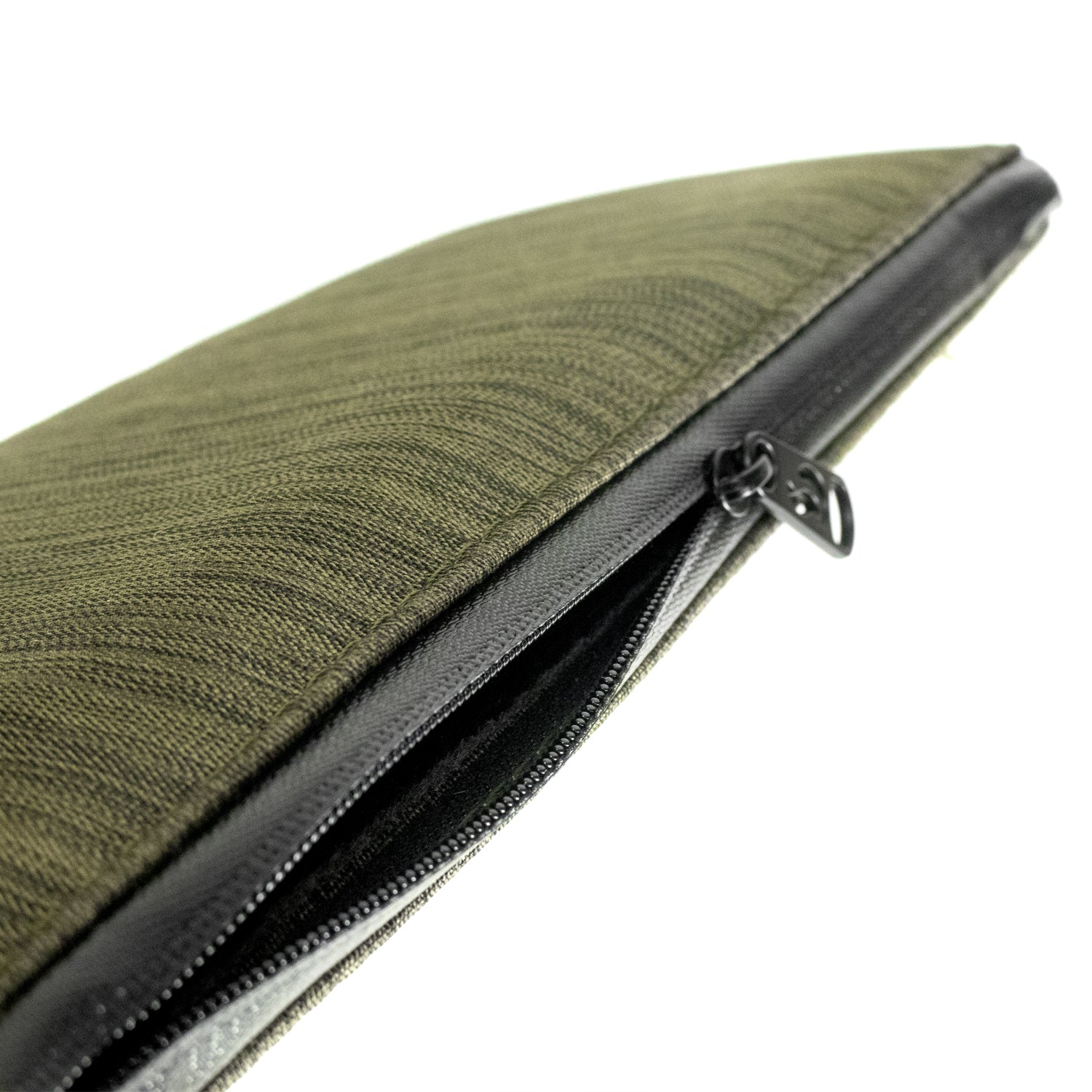 9" Zip Pouch - Green Oxford