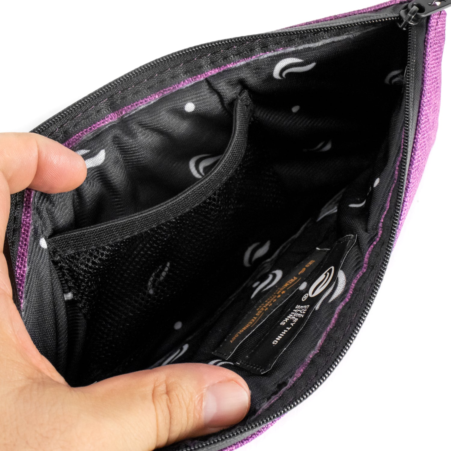 9" Zip Pouch - Lavender Oxford