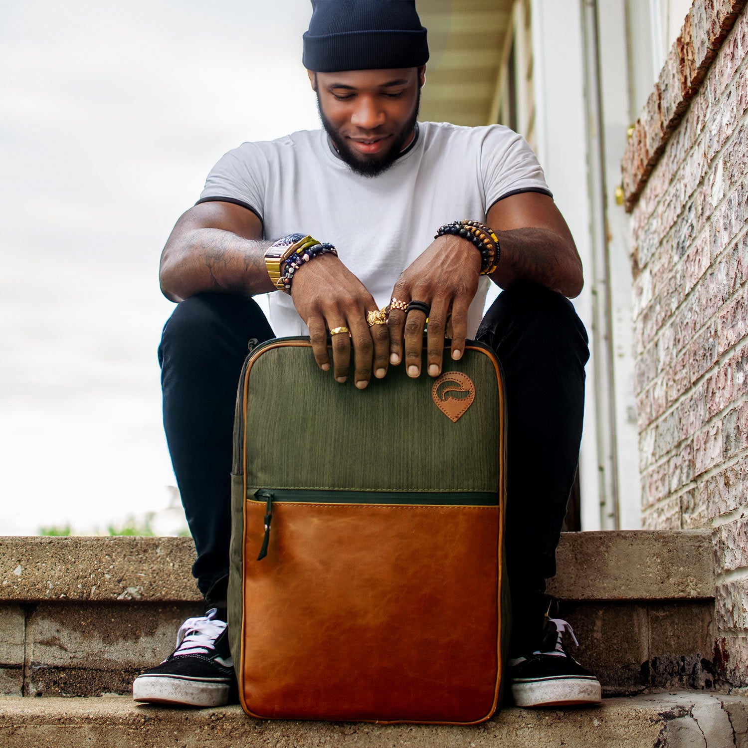 Urban - Oxford Green W/Orange Leather