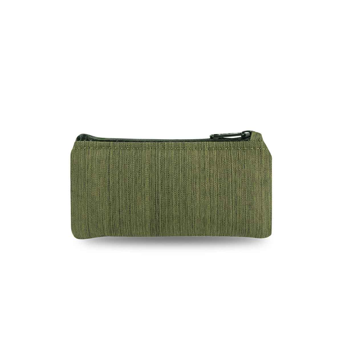 6" Zip Pouch - Green Oxford