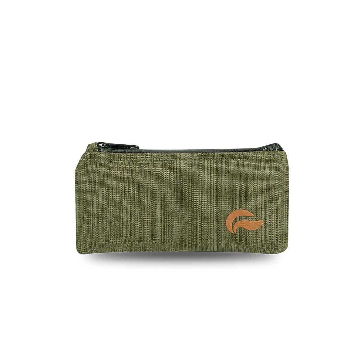 6" Zip Pouch - Green Oxford