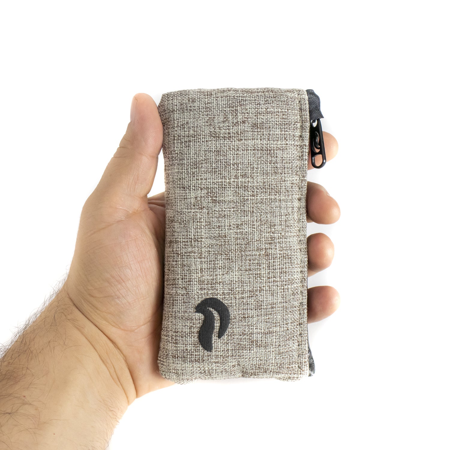 6" Zip Pouch - Khaki Oxford