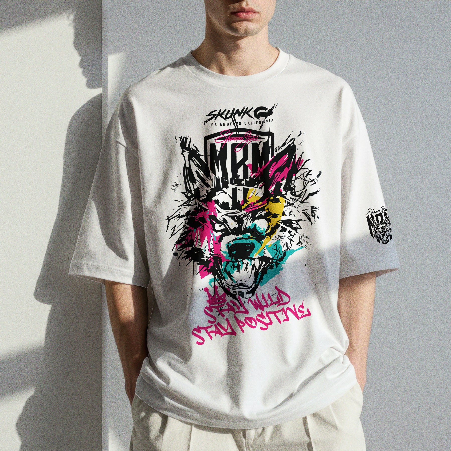 MBM Stay Wild (White)- Oversized Tee