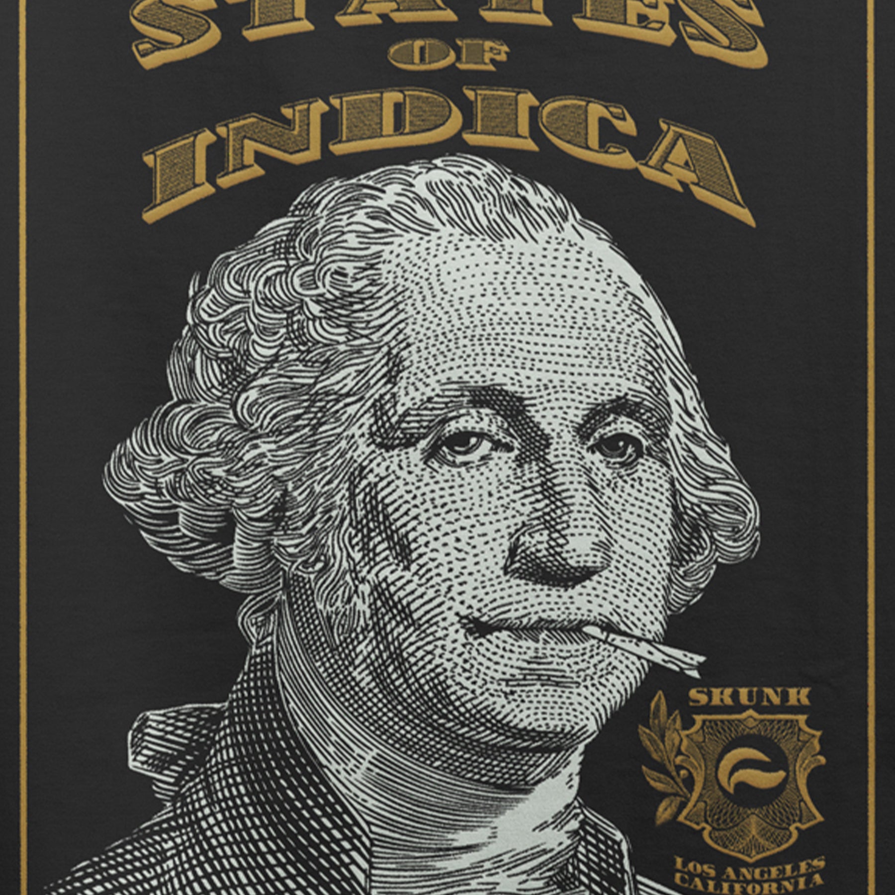 U.S. of Indica Black - Oversized Tee