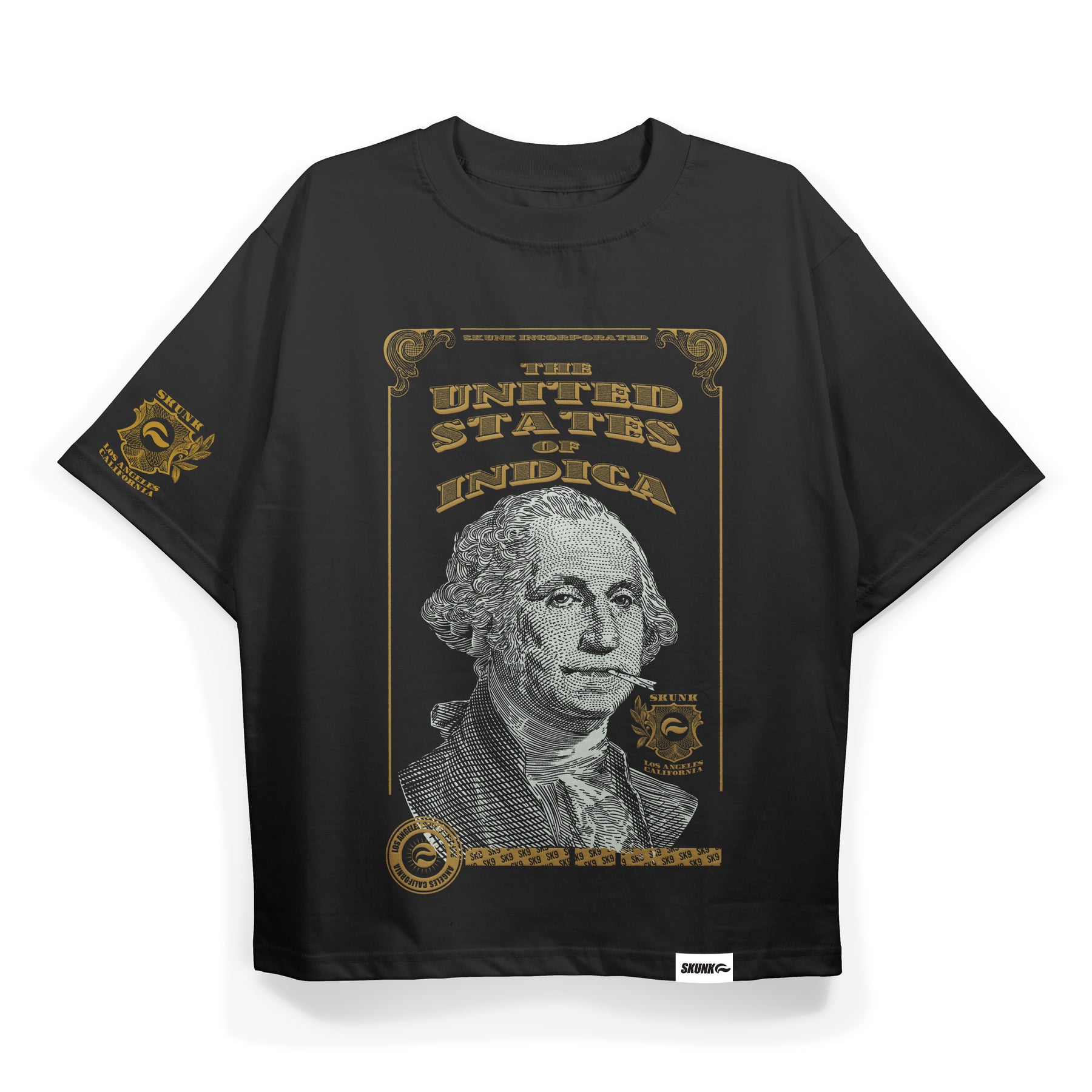U.S. of Indica Black - Oversized Tee