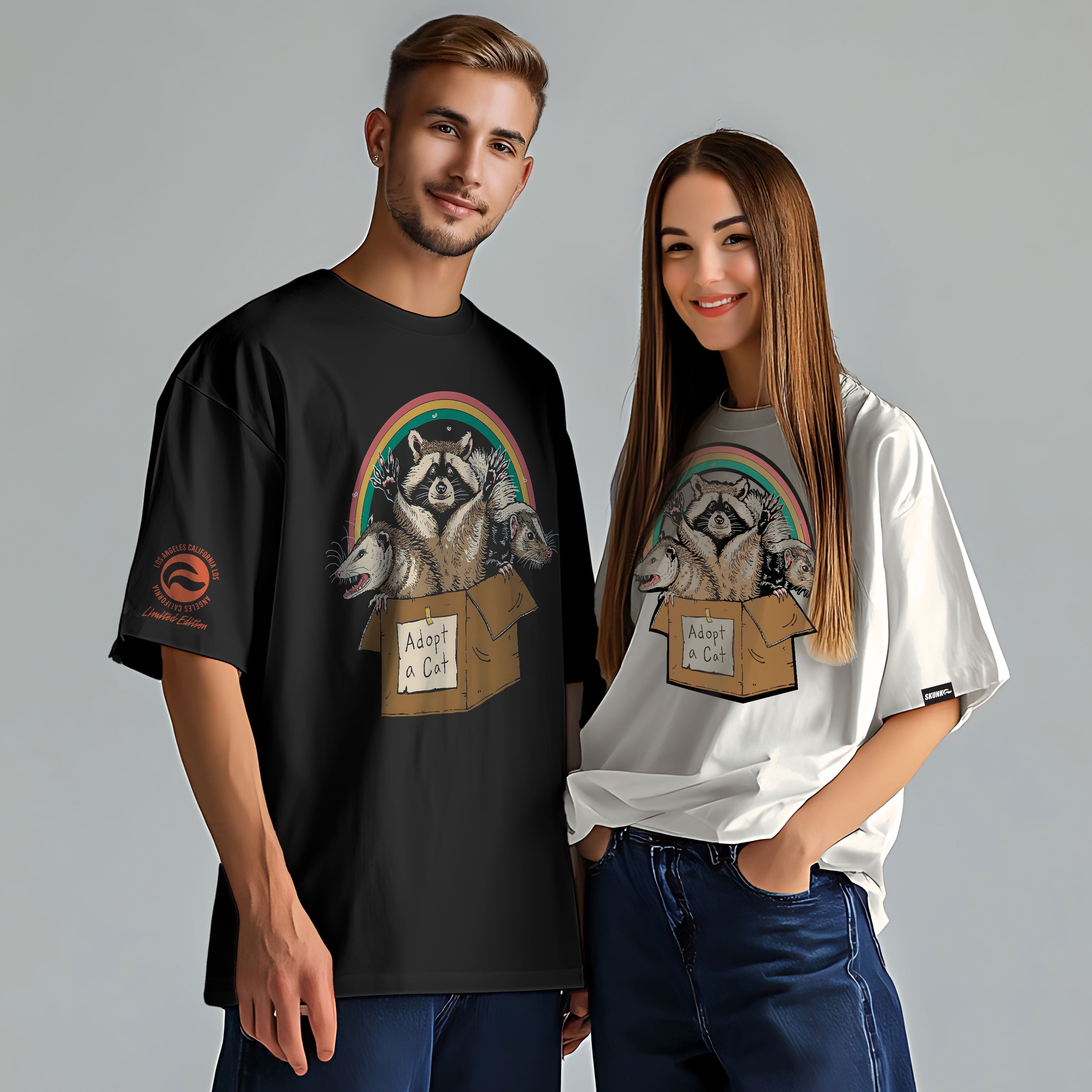 Adopt A Cat - Oversized Tee
