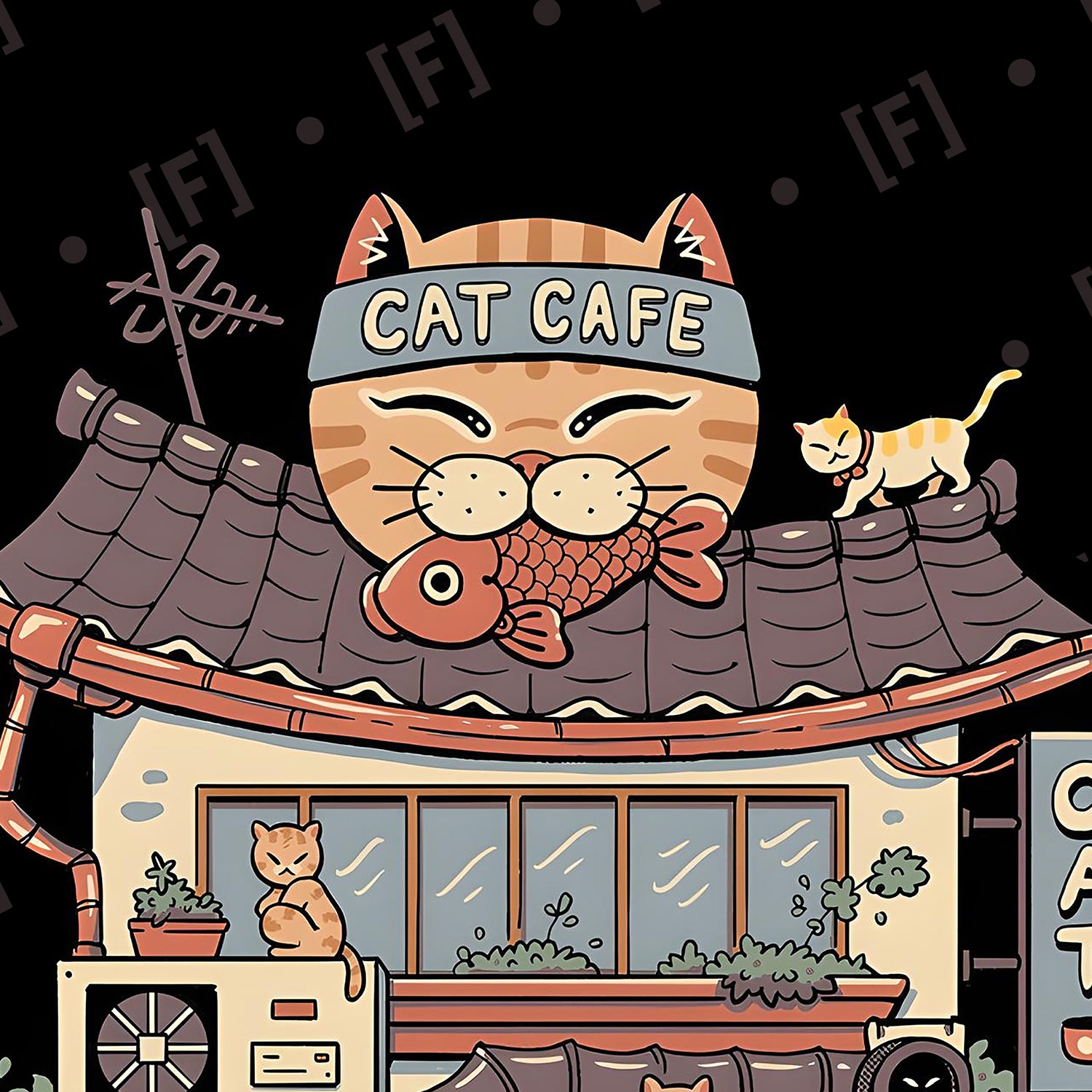 Cat Cafe - Faceoff® Small