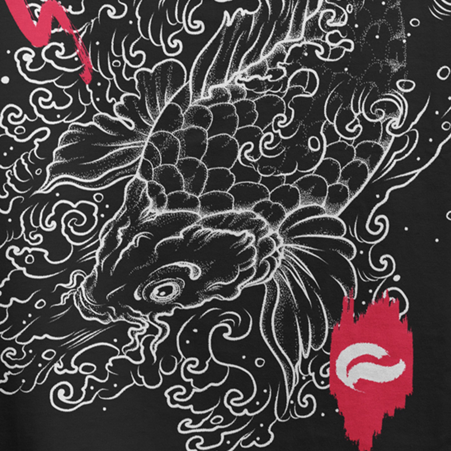 Koi Black - Oversized Tee