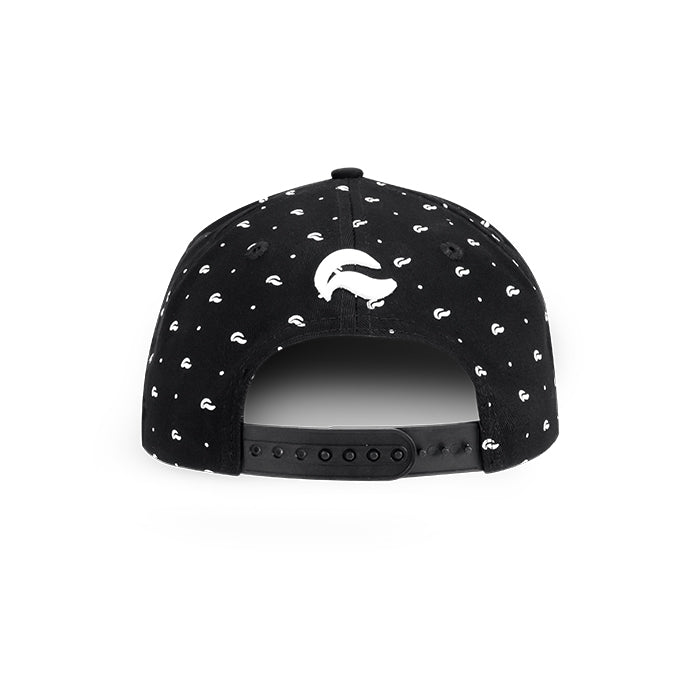 Black W/ White Tails Logo - Snap Back