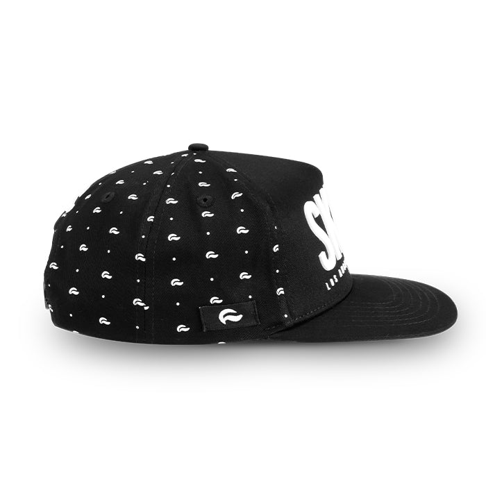 Black W/ White Tails Logo - Snap Back