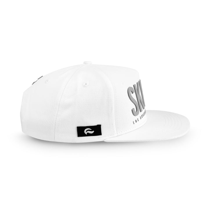 White W/ Gray Tails Logo - Snap Back