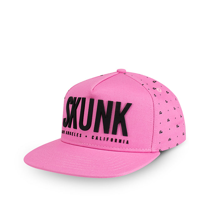 Pink W/ Black Tails Logo - Snap Back