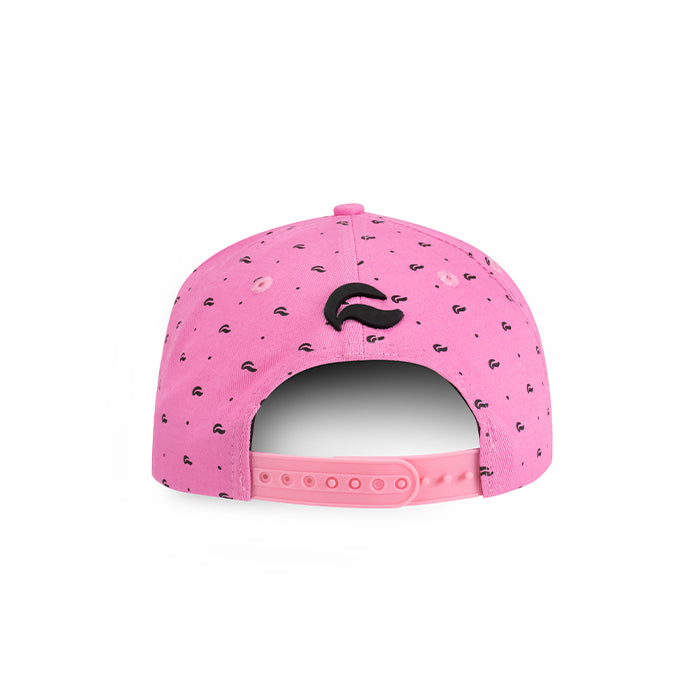 Pink W/ Black Tails Logo - Snap Back