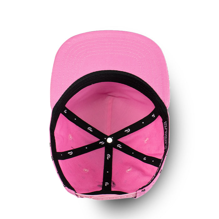 Pink W/ Black Tails Logo - Snap Back