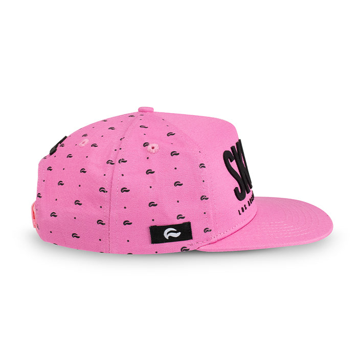 Pink W/ Black Tails Logo - Snap Back