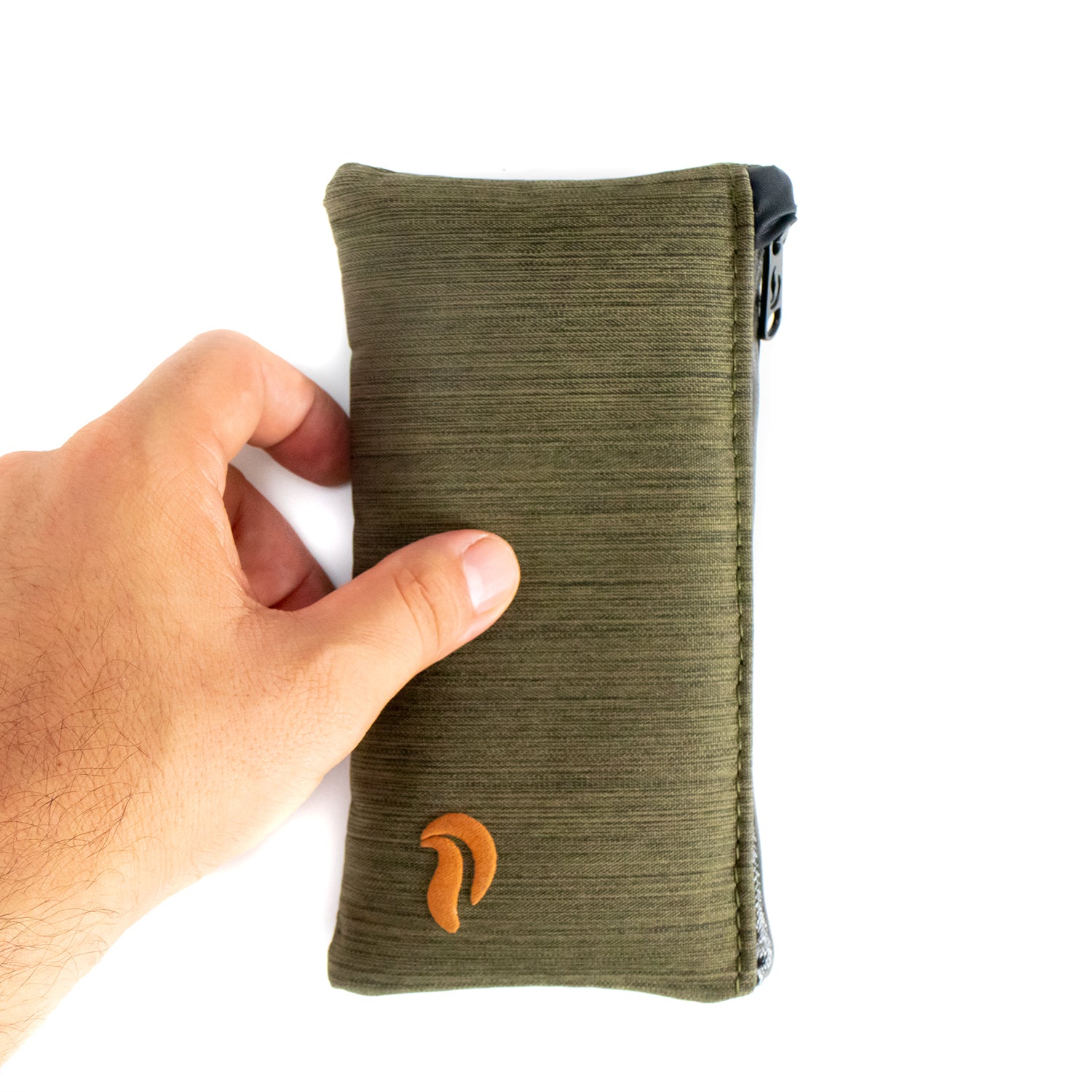 7" Zip Pouch - Green Oxford