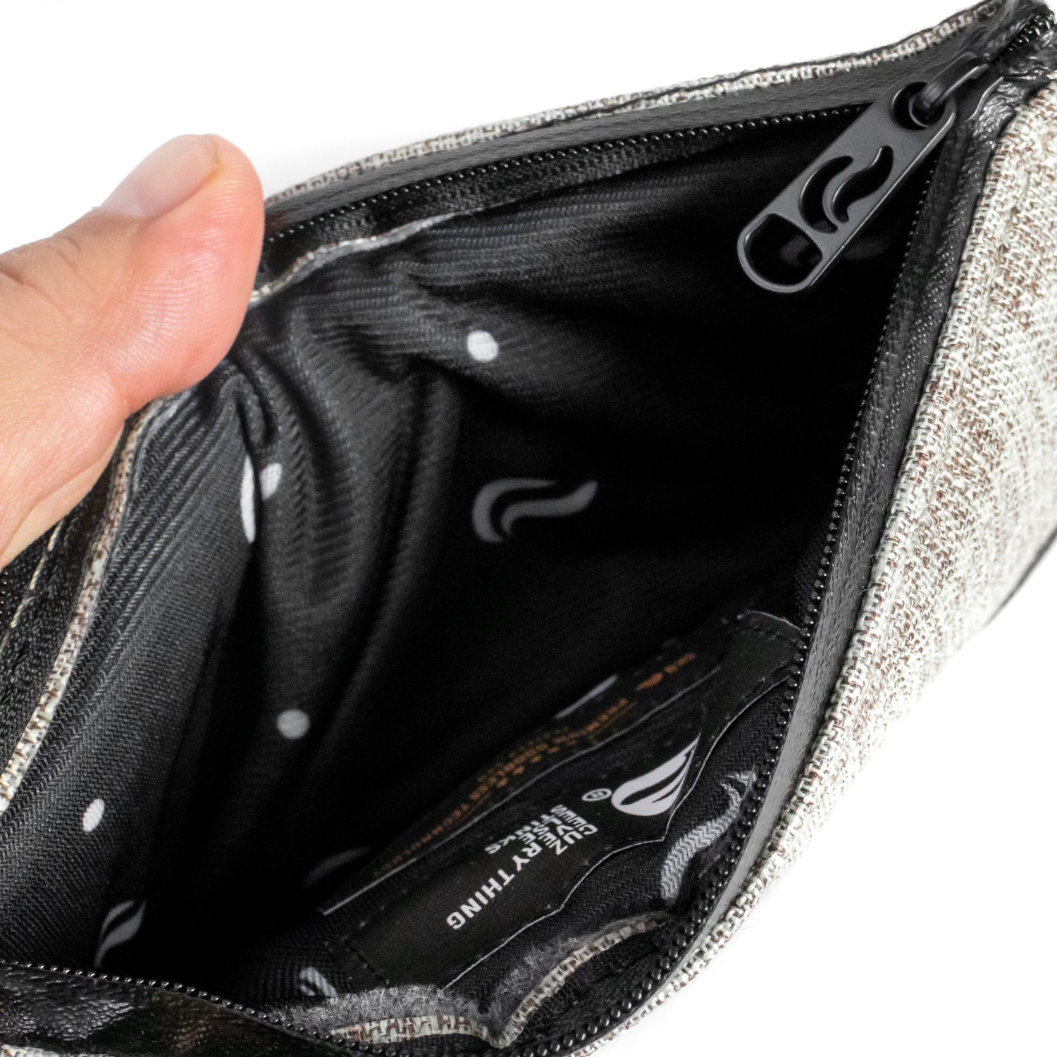 7" Zip Pouch - Khaki Oxford