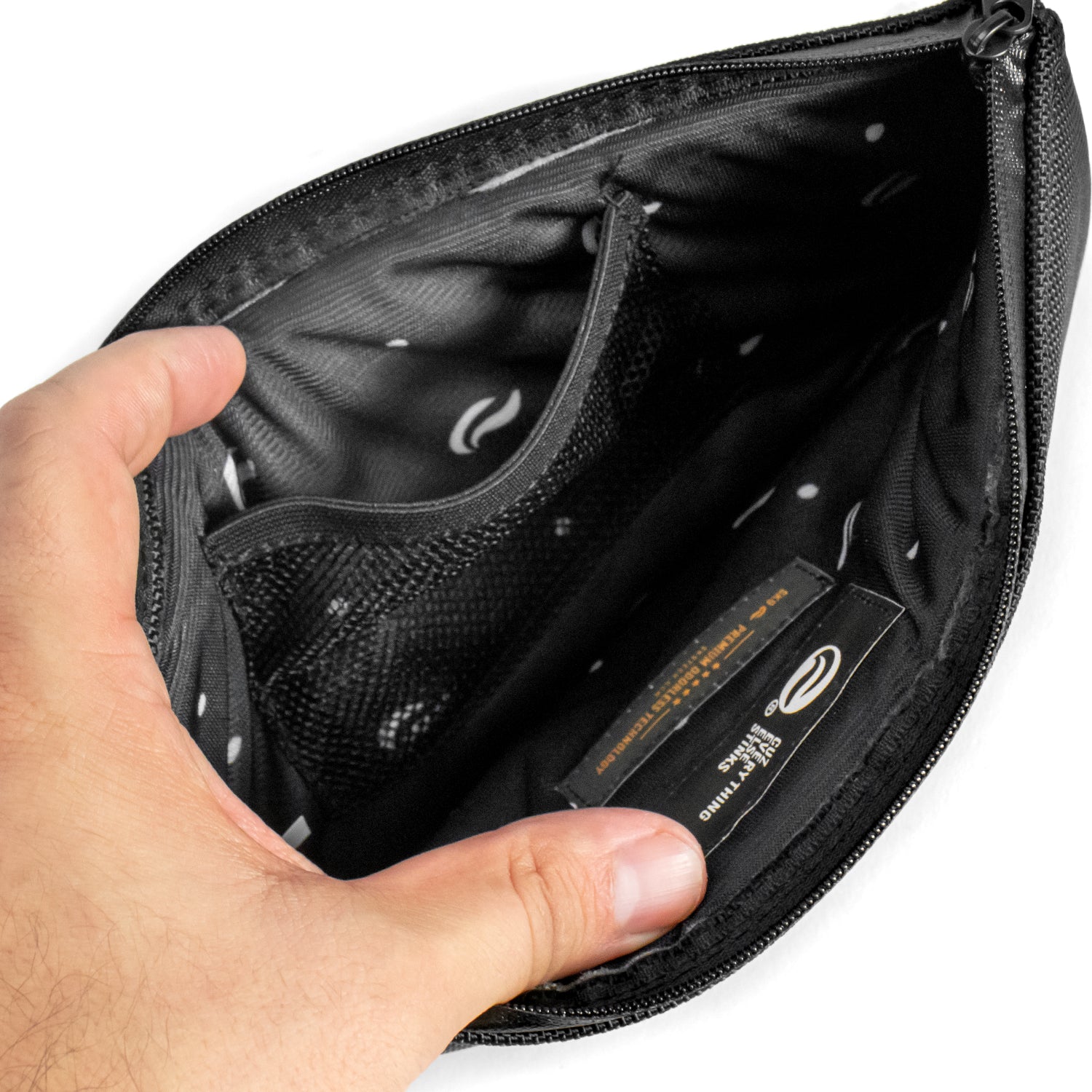 9" Zip Pouch - Black Canvas