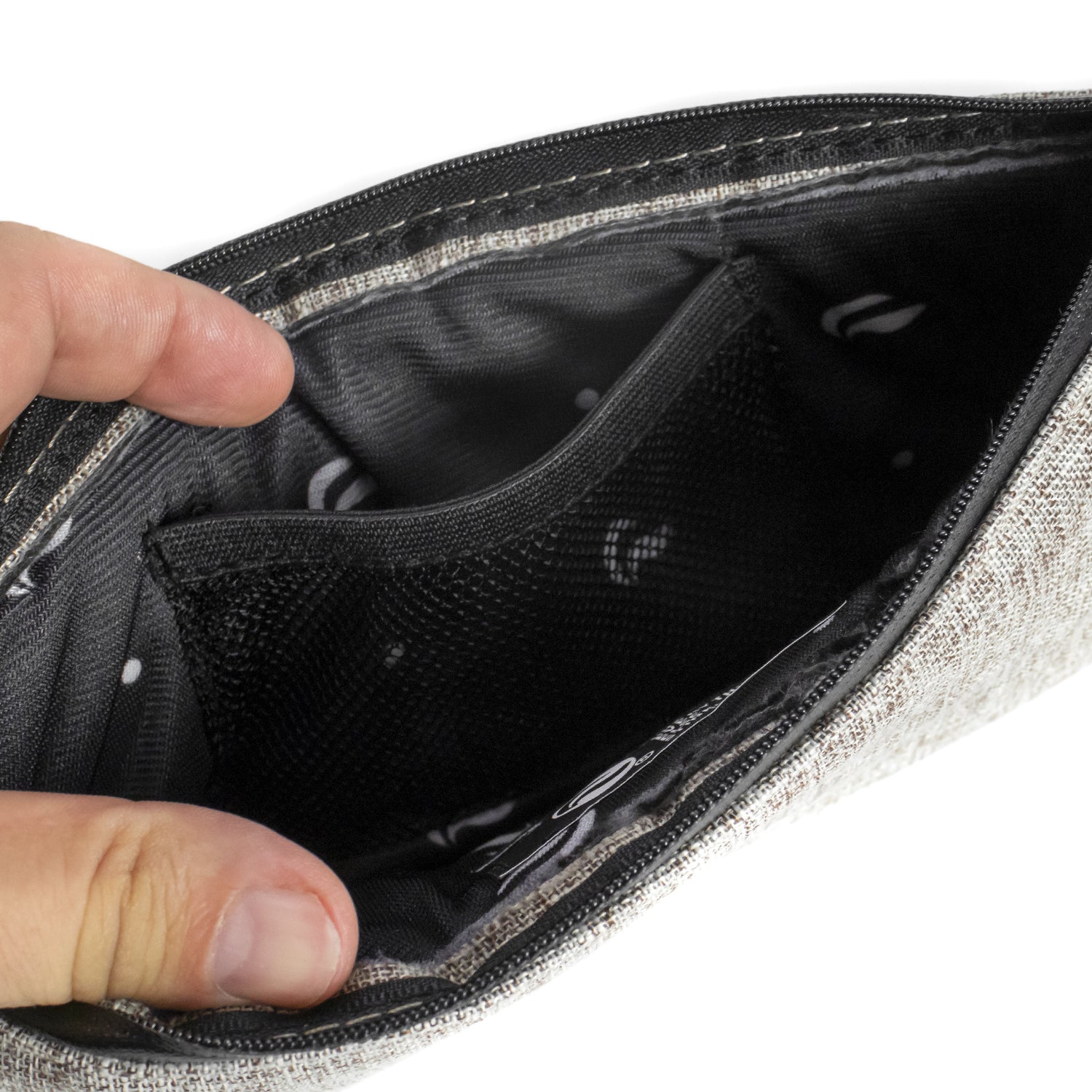 9" Zip Pouch - Khaki Oxford