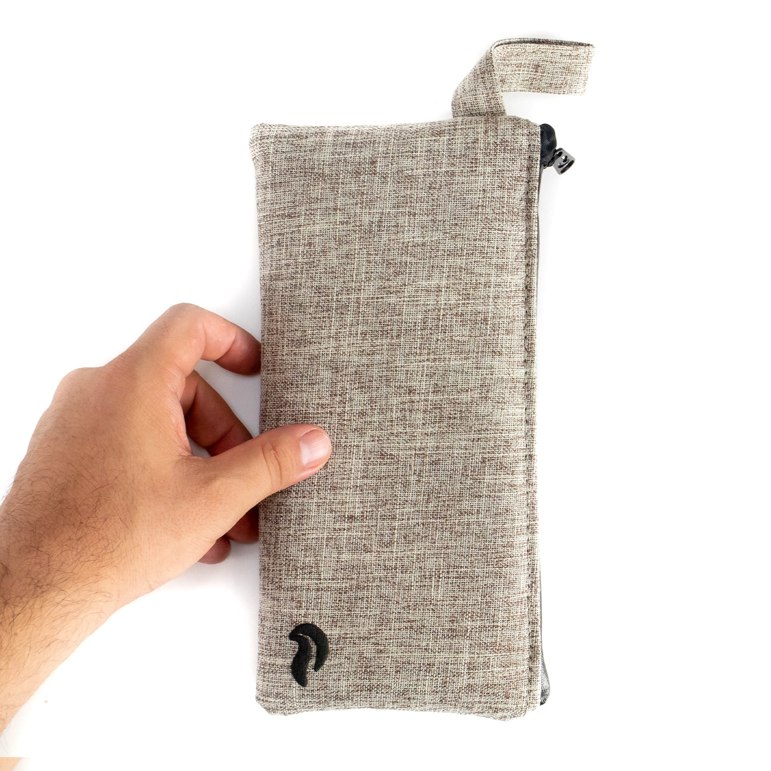 9" Zip Pouch - Khaki Oxford