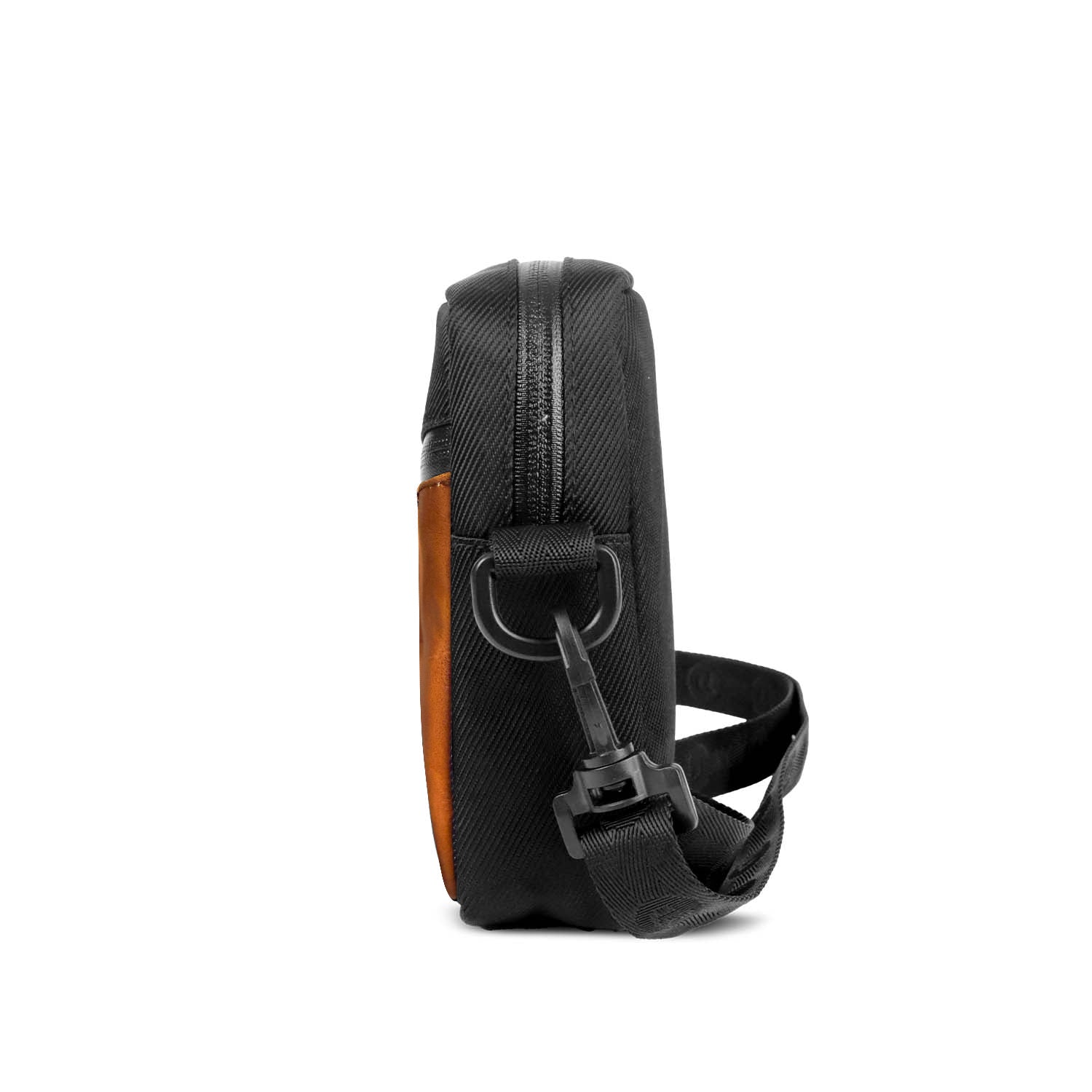 Slide Mini - Black Canvas/Orange Leather