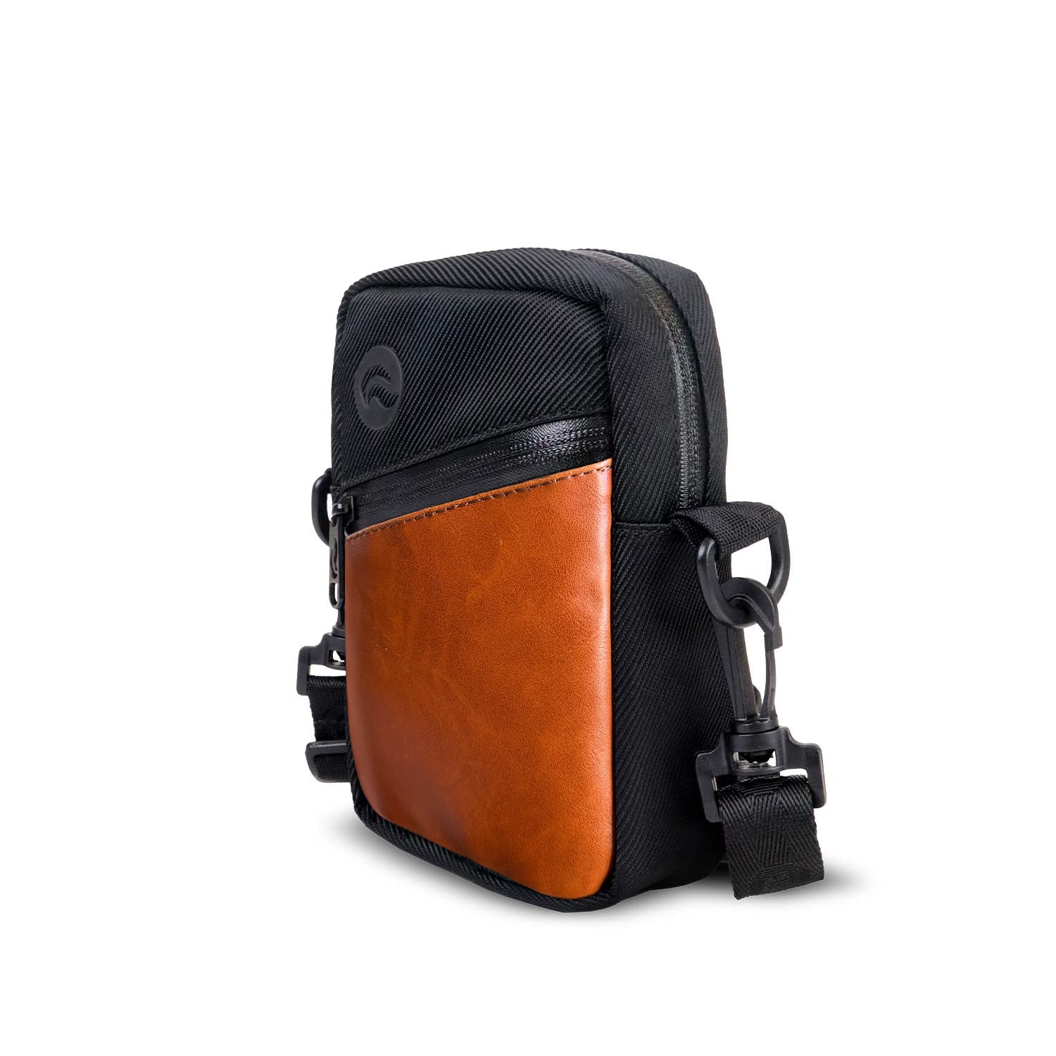 Slide Mini - Black Canvas/Orange Leather