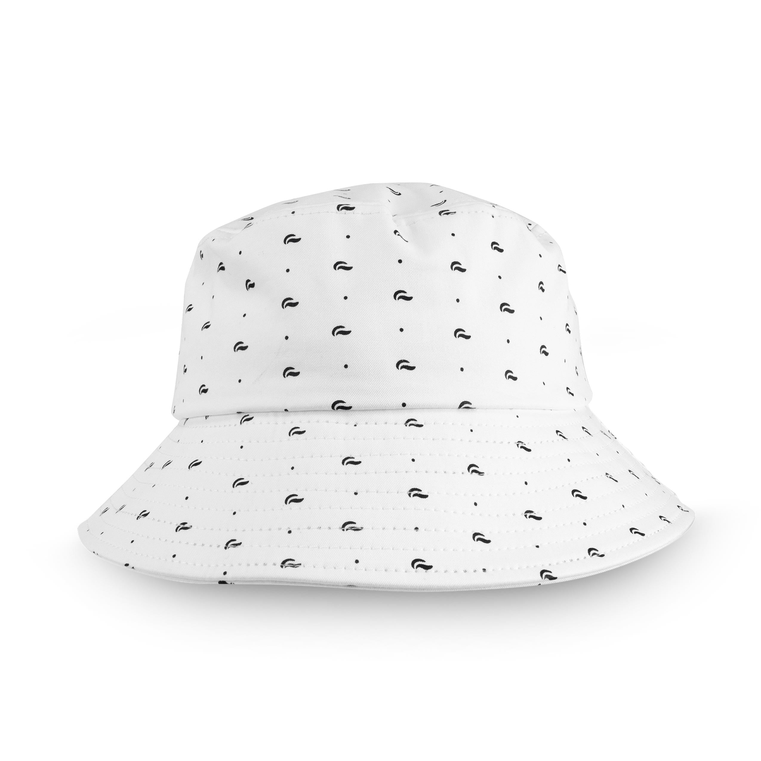 Bucket Hat - White W/Pattern