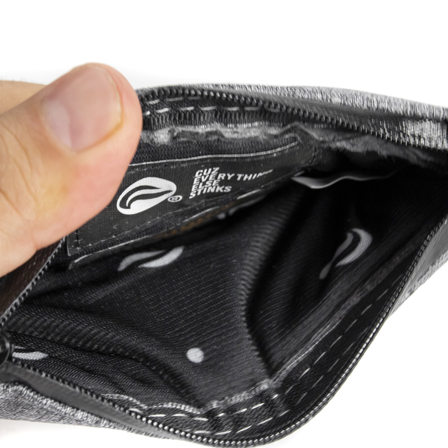 6" Zip Pouch - Gray Oxford