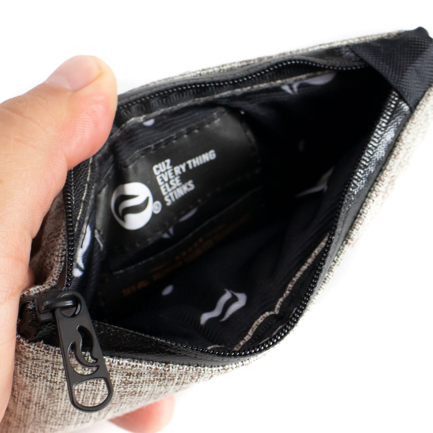 6" Zip Pouch - Khaki Oxford